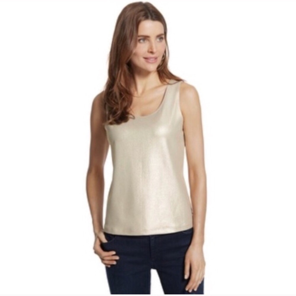 Chico’s Gold Shimmer Tank